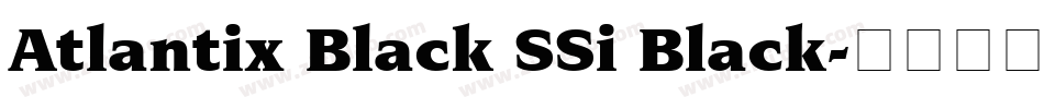 Atlantix Black SSi Black字体转换